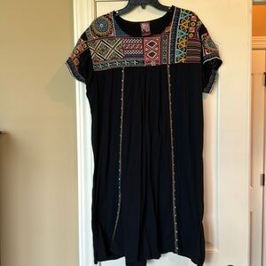 Johnny Was black dress 2x